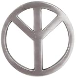 Mens PEACE SIGN Alternative Retro Metal Belt Buckle