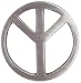 Mens PEACE SIGN Alternative Retro Metal Belt Buckle