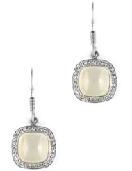 9.20 ct. t.w. Genuine White Moonstone and White Topaz Sterling Silver Earrings