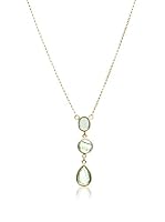 Silver Luxe Gargantilla Rosario In Green