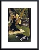 The Hammock by James Jacques Tissot 14.75X20.00 Framed with Black Metal Frame