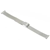 White Stainless Steel Mesh Link Watch Band Bracelet