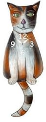 Calico Cat Clock with Moving Tail
