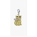 14k Gold Diamond and Yellow Sapphire Cat Charm