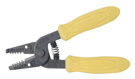 Klein Tools Wire Stripper For Solid Wire 10-18 AWG Spring-Loaded Action Textured Handles