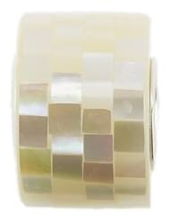 Frolic Sterling Silver White Mother Of Pearl Barrel Charm