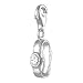 MELINA Charms clip on pendant watch clock sterling silver 925