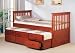 Casey Twin Captain Trundle Bed - Oak Finish