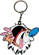 Ren and Stimpy Logo Rubber Keychain