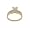 Goldtone Classic Engagement Ring Style Solitaire Fashion Ring with Channel Set Sides in Clear Cubic Zirconia Size 5