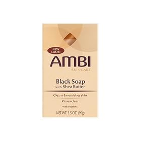 Ambi Skincare Black Soap with Shea Butter, 3.5-Ounce Package