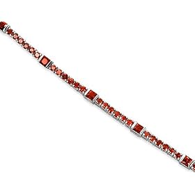 One of a Kind Design 9.00 carats total weight Princess and Round Cut Garnet... by Peora