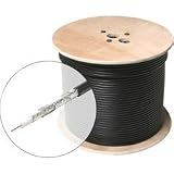 200-937BK Steren 1000FT RG6 Ul/cm Quadsld Coax Cable Blk