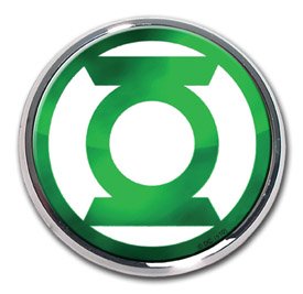  Green Lantern Premium Chrome Metal Emblem - Green Lantern Seal Logo