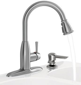 American Standard Kitchen Faucet Single Handle Mckenzie 2.2 Gpm 8 " Centers Stainless Steel Finish L by As America Inc