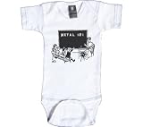 Rebel Ink Baby Infants' Metal 101 Short Sleeve Snapsuit Onesies