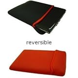 GAGS Acer Aspire One 11.6 inch Netbook Reversible Neoprene Sleeve / Case / Pouch in RED and BLACK...Water resistant...Shock Absorbing