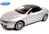 Auto Modelle WEL Alfa Romeo Spider Soft Top, silber 1:24 [Spielzeug]