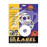 20-labels White Photo Gloss CD Labels 1440dpi for Inkjets by Memtek