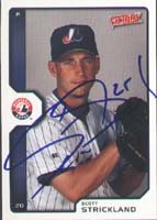 Scott Strickland, Montreal Expos, 2002 Victory Autographed Card