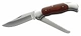 Herbertz Taschenmesser, mit Klinge und Säge, AISI 420, Pakkaholz, Lederetui