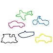 Pk/12 TRANSPORTATION Shaped Rubber Bands Bracelets 6 Styles