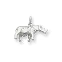 Sterling Silver Rhino Charm