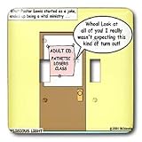 Rich Diesslins Funny Religious Light Cartoons - Pathetic Losers Class - Light Switch Covers - double toggle switch