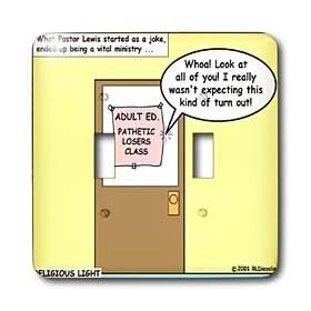 Rich Diesslins Funny Religious Light Cartoons - Pathetic Losers Class - Light Switch Covers - double toggle switch