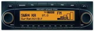 Becker Grand Prix 7990 Autoradio (CD-/MP3-Player, UKW-/MW-Tuner, Bluetooth) gelb