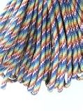 100 Rainbow Camo Paracord by Survivalist USA with a "FREE" GI P38 Can Opener