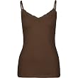 FULL TILT Womens Crochet Trim Cami - Brown
