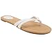 LEATHERETTE SLIT THONG SANDAL