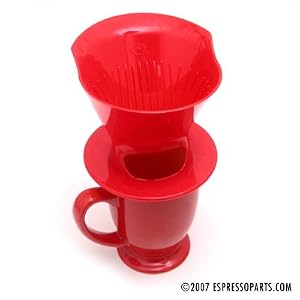 Melitta Ready Set Joe Mug & Cone Coffee Maker - Red - 64074