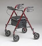 Medline Ultralight Rollator - Medline Ultralight Rollator, Burgundy - 1 Each - Model MDS86825SLR