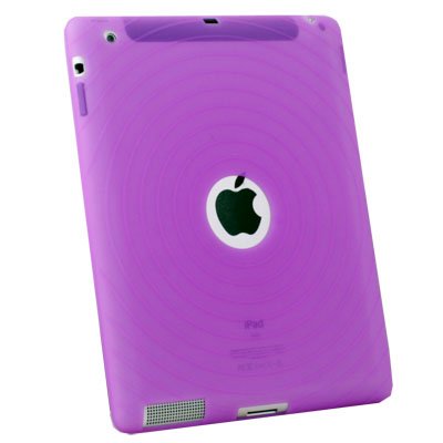 Purple Silicone Case Cover for Apple iPad 2