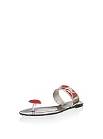 kamoa Sandalias planas (Rojo / Negro)