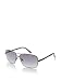 Karl Lagerfeld Women's Square Aviators, Shiny Dark Gunmetal, One Size