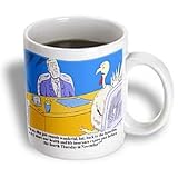 Londons Times Funny Holidays Cartoons - Thanksgiving Benefits For Turkey Employees - Mugs