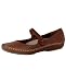Bass Porto Driftwood Perforated Leather Mary Jane Flat