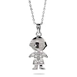 Eve's Addiction Sterling Silver and CZ Nino Boy Pendant