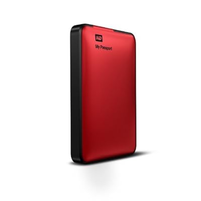WD My Passport 1TB Portable External Hard Drive Storage USB 3.0 Red (WDBBEP0010BRD-NESN)
