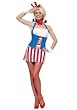 5PC Miss Patriotic Uncle Sam Sexy Holiday Party Costume