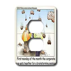 Londons Times Miscellaneous Funny Cartoons - Corporate Brainstorming - Light Switch Covers - 2 plug outlet cover