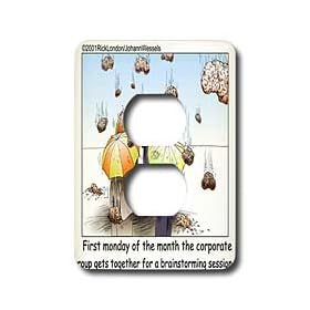 Londons Times Miscellaneous Funny Cartoons - Corporate Brainstorming - Light Switch Covers - 2 plug outlet cover