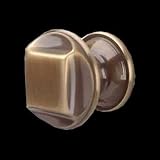 IMAGE OF Cabinet Knobs Antique Solid Brass, 1 in. dia. Cabinet Knob Antique Brass