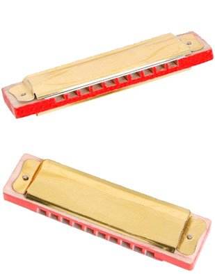 New Steel & Wood Rock Star Jazz Costume Real Harmonica