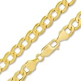 Gauge Solid Curb Chain Bracelet - 8" 10K Gold 6.75mm 10K LINK BRACELETS