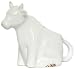 Stoneware Pottery Distressed White Sitting Cow Creamer 6"L 5"H, 6oz Set of 2