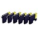 PCArena - 1 set of 6 black inks for Epson Stylus Photo R200 R220 R300 R300M R320 RX300 RX500 RX600 RX620 R340 RX320 Compatible ink TO481